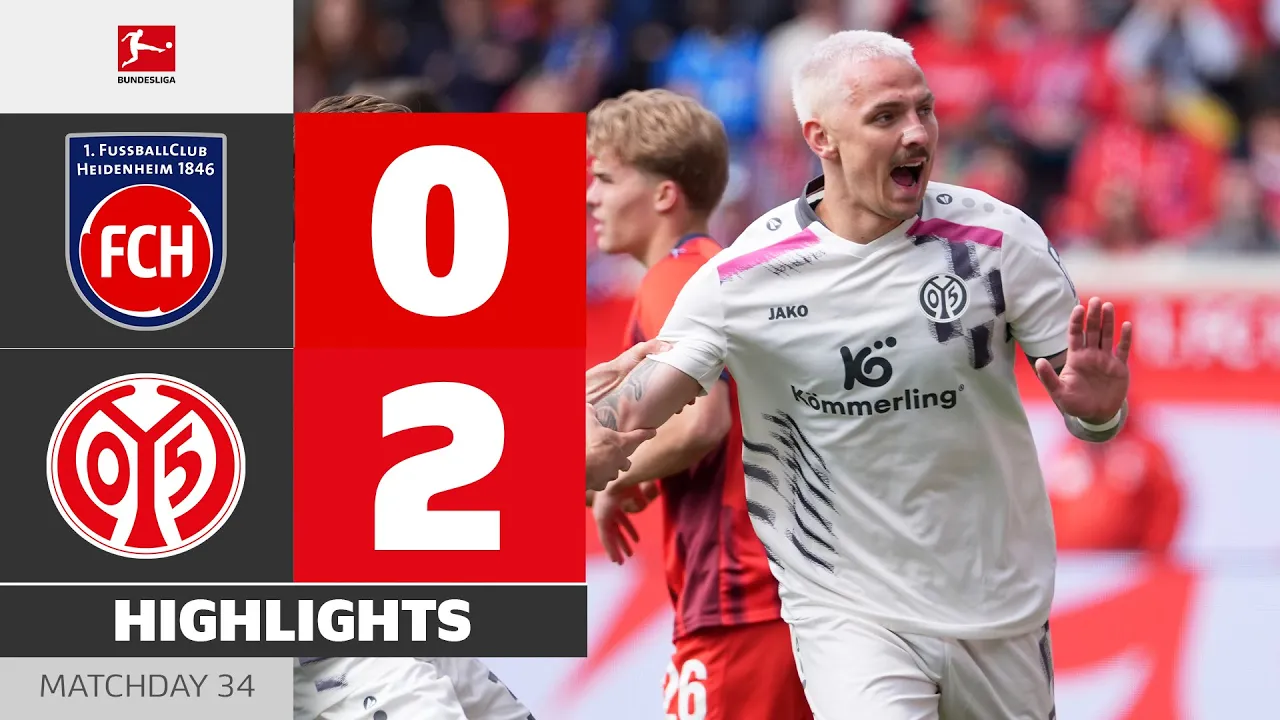 Mainz Leave Heidenheim With No Chance! | HEIDENHEIM - MAINZ 05 | Highlights | Matchday 34 Bundesliga