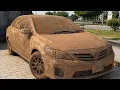 Extremely Dirty Car Completely Covered in Mud Satisfying Car Wash Transformation