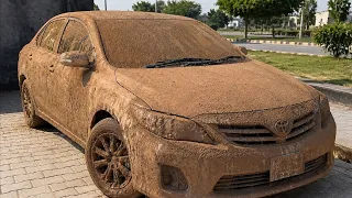 Extremely Dirty Car Completely Covered in Mud Satisfying Car Wash Transformation