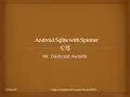 Android Sqlite with Spinner