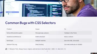 Ultimate CSS Selectors Guide for Selenium Automation Frameworks Interview QA Cheat Sheet