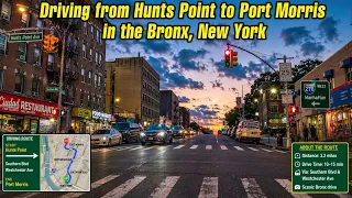 Driving from Hunts Point to Port Morris in the Bronx New York
