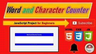 Word Character Counter HTML CSS JS Project for Beginners