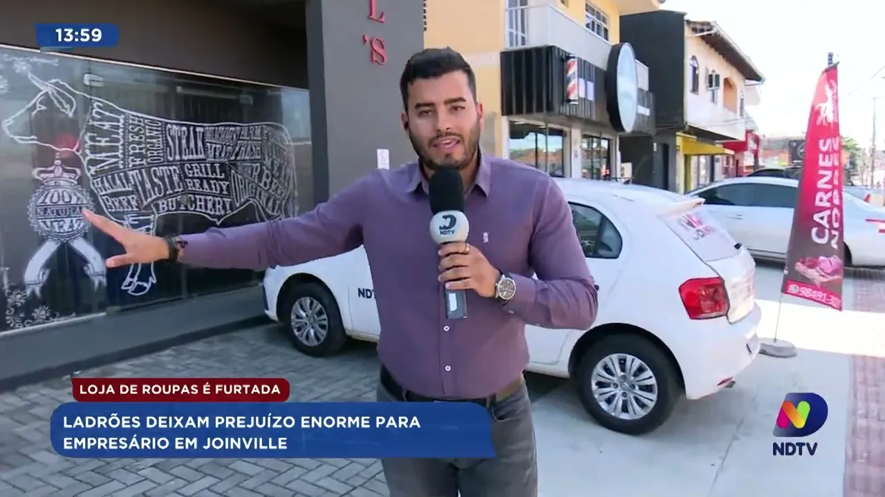 Loja de roupas é furtada: ladrões deixam prejuízo enorme para empresário em Joinville