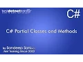C tutorial for Beginners - Partial Classes and Methods in C