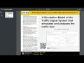 GR 469 - A Simulation Model of the Traffic Signal System Using Java