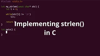 How to implement strlen in C Programming Challenges