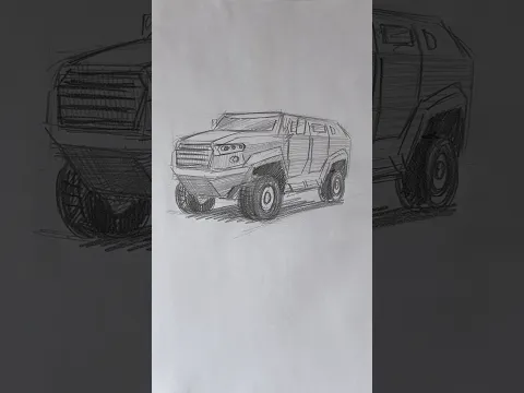 Броневик на время #drawing #рисунок #авто