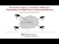 Hierarchical Adaptive Control for Collaborative Manipulation of a Rigid Object by Quadrupedal Robots