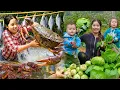 Download Lagu RAINY DAY IN FOREST: Catching Giant Crabs, Harvesting 1000Kg Cabbage and Cauliflower with children