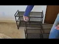 SimpleHouseware 3-Tier Stackable Mesh Shoe Racks with Shelves
