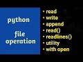 Python File Handling Working with Files Read-Write-Append
