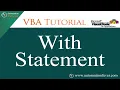 VBA With Block Excel VBA Tutorial in Hindi