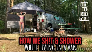 Korn s Campground showering and shi while living in a van site by site tour and review