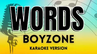 Download Words -  Boyzone KARAOKE VERSION WITH LYRICS MP3