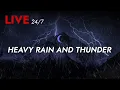 Download Lagu 🔴 Heavy Rain and Thunder Sounds 24/7 - Deep Sleep | Thunderstorm for Sleeping - Pure Relaxing Vibes
