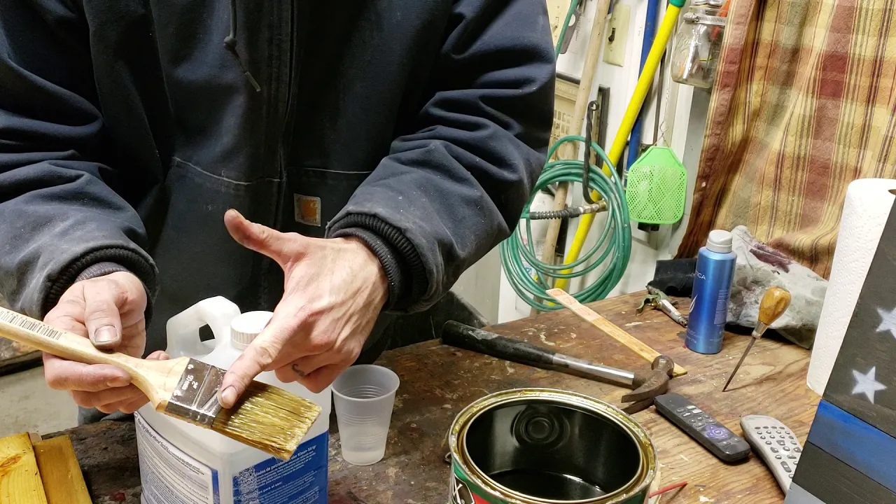Cleaning stain paint brushes