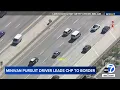 Police chase LA suspect goes all the way to Mexico in minivan