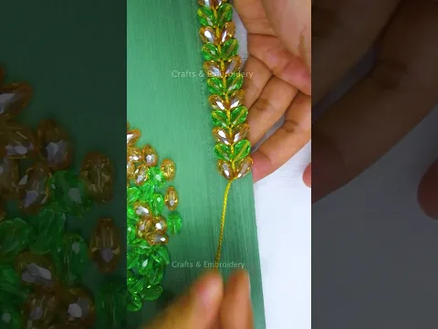 Signature border embroidery by Crafts & Embroidery! #diy #stonebeads #embroidery