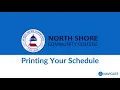 Printing your Class Schedule