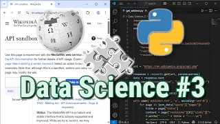 Data Science with Python Wikitext Wikipedia API