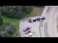 Raw Aerial view of West Valley College following report of armed intruder