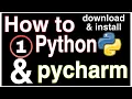 How to download Python and Pycharm Python tutorial in hindi