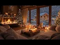Cozy Fireplace Soft Piano Music | Relaxing Winter Ambience for Deep Sleep, Focus