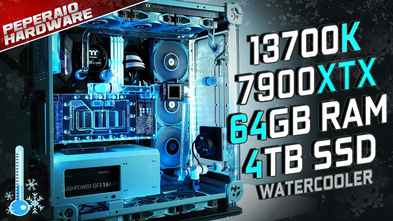 Testes do POSEIDON!! PC GAMER do PEPE com I7 13700K, RX 7900XTX 24GB, 64GB DDR5, 4TB SSD... NA ÁGUA!