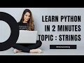 Python for beginners Lesson 2 Strings