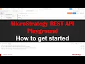 Get Started with MicroStrategy REST API Playground