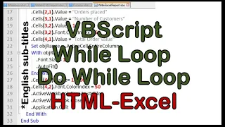 While Loop In VBScript - Do While Loop