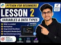 Python Programming for Beginners Lesson 2 Variables Data Types