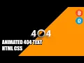 Animated 404 Text CSS Tutorial
