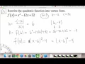 Quadratic Functions Examples 3 4 Precalculus Griti