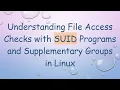Understanding File Access Checks with SUID Programs and Supplementary Groups in Linux