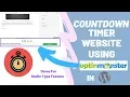 Countdown timer website using OptinMonster in wordpress