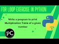 For Loop Exercise in PYTHON