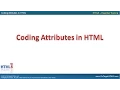 015-Coding Attributes in HTML HTML5