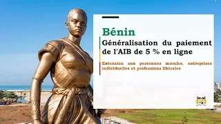 WEBINAIRE - GÉNÉRALISATION DU PAIEMENT DE L'AIB DE 5 % AUX CONTRIBUABLES DONT L'IFU EST DÉSACTIVÉ
