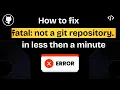 How to fix Github Error not a Git repository