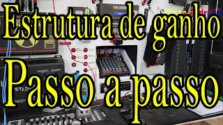 Estrutura de ganho em amplificadores, muito detalhado. Bonus como fazer o calculo.