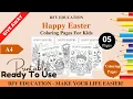 FREE Happy Easter Coloring Pages For Kids 5 Pages