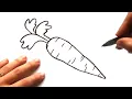 Lagu Cómo dibujar una ZANAHORIA , paso a paso - Dibujo de una Zanahoria