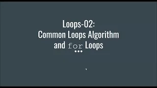Introduction to Programming Using Python 13 Loops-2