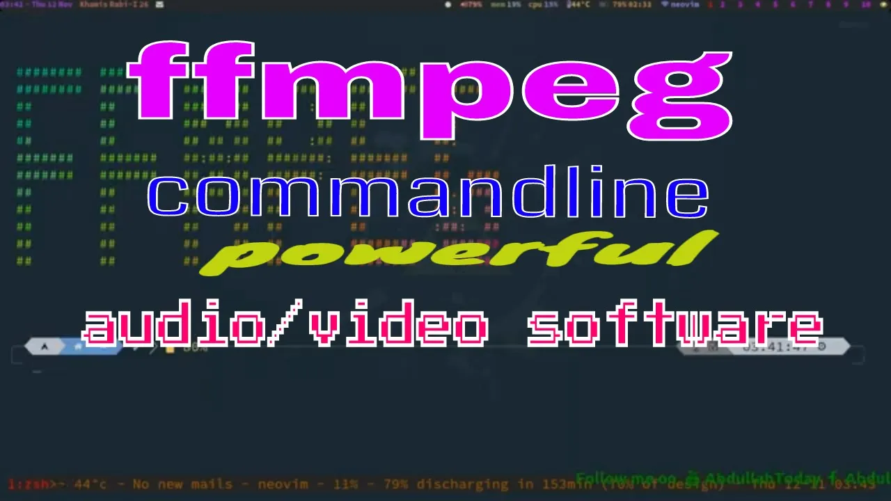 My powerful video/audio editor || Whats FFmpeg and how to use it || Screencasting software for linux