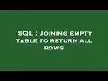 SQL Joining empty table to return all rows