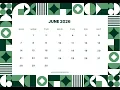 June 2026 Calendar Printable A4 US Letter Portrait Landscape Free PDF Download June 2026