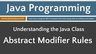 Learn Java Programming - Abstract Modifier Rules Tutorial