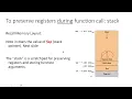 MIPS Functions II - Use of stack and sp to save processor state